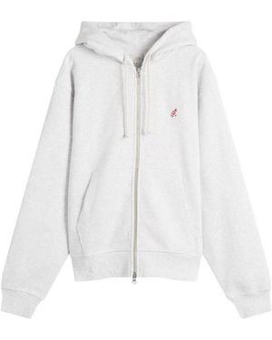 Gramicci One Point Zip Hooded Sweatshirt - White