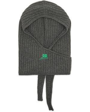 Ganni Core Future Wool Knit Balaclava - Grey