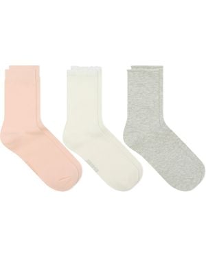 Skims Textured Sock 3-Pack - White