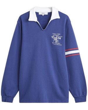 Palmes Forever Open Rugby Shirt - Blue