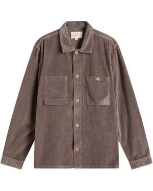 Folk Anniversary Patch Overshirt - Brown
