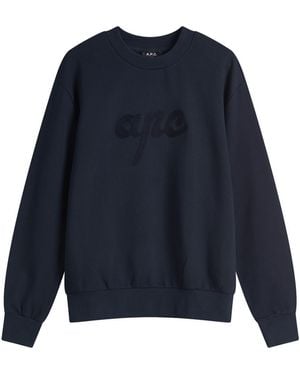 A.P.C. Ethan Logo Sweatshirt - Blue