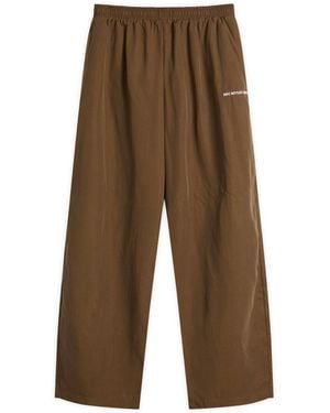 MKI Miyuki-Zoku Sandwash Cupro Wide Leg Trousers - Brown