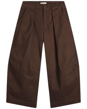 YMC Garment Dyed Modal Deadbeat Trouser - Brown