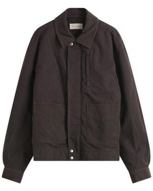 Dries Van Noten Overdyed Double Weave Cotton Jacket - Black