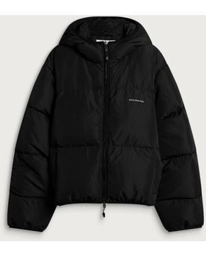 Cole Buxton Hooded Cocoon Down Jacket - Black