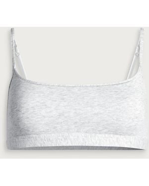 Skims Everyday Cotton Scoop Bralette - White