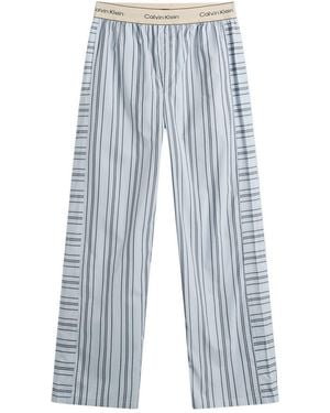 Calvin Klein Cotton Poplin Sleep Pant - Blue