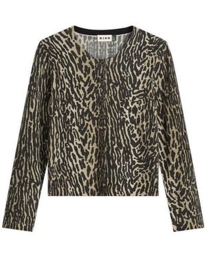 RIXO London Peony Leopard Sweater - Black