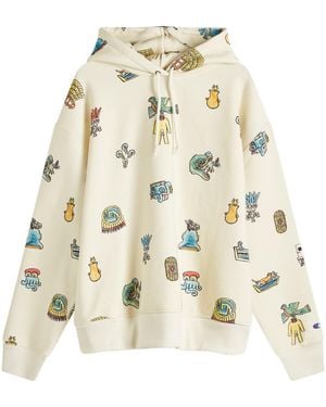 Champion X Angelo Baque Washed Hoodie - Natural