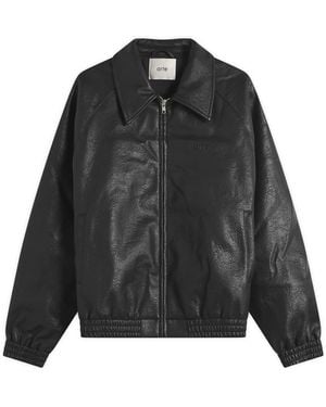 Arte' Basic Leather Jacket - Black