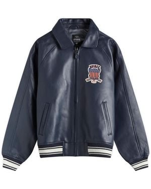 Avirex Icon Leather Jacket - Blue