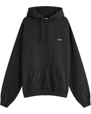 Joah Brown Oversized Pullover Hoodie - Black