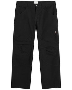 ROA Crimp Shaped Cotton Trousers - Black