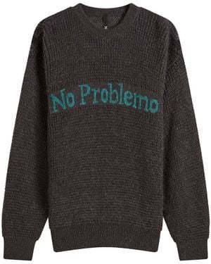 No Problemo Waffle Knit Jumper - Grey