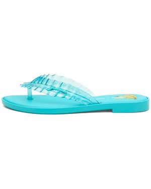 Melissa X Ganni Leopard Flip Flop Slim - Blue