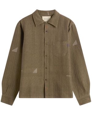 Kardo Chintan Boxy Fit Shirt - Green