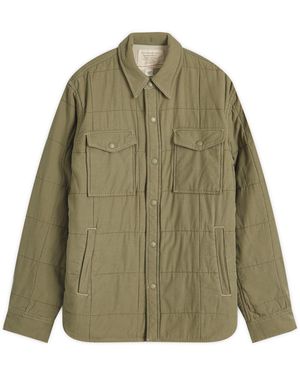 RRL Quilted Cotton Twill Shirt Jacket - Green