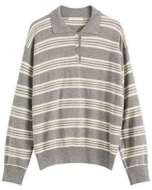 NOTHING WRITTEN Kevin Stripe Pullover - Grey