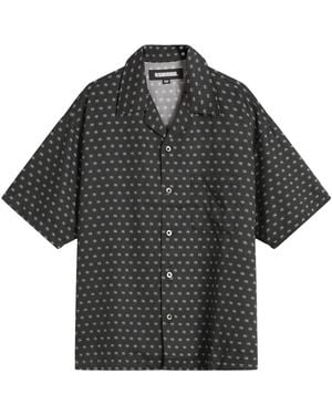 Neighborhood Monogram Pattern Hawaiian Shirt - Black