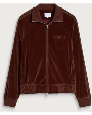 Rhude Madera Velour Track Jacket - Brown
