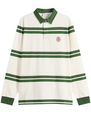 Drole de Monsieur D Ornament Striped Polo - Green