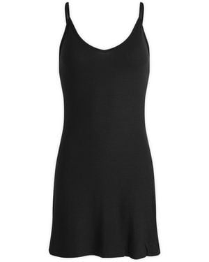 Joah Brown Slip Rib Mini Dress - Black