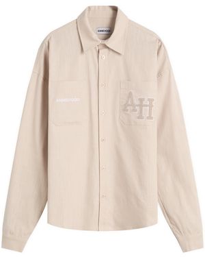 Annie Hood College Linen Shirt - Natural
