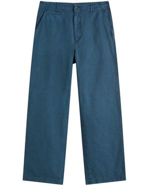 AURALEE Product Dyed Finx Gabardine Trousers - Blue