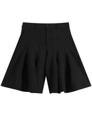 Comme des Garçons Wool Structured Shorts - Black