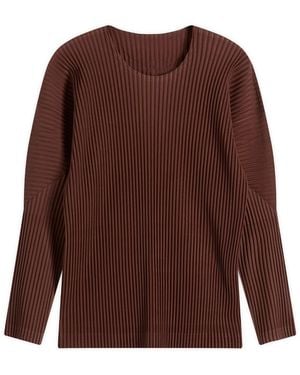 Homme Plissé Issey Miyake Homme Plissé Long Sleeve Top - Brown