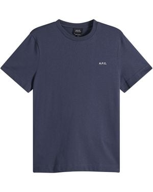 A.P.C. Oliver Heavyweight T-Shirt - Blue