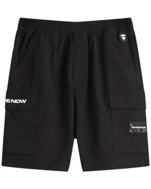 Aape By A Bathing Ape Aape Now Loose Fit Cargo Shorts - Black