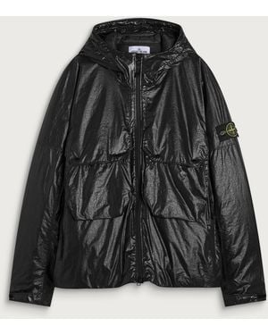 Stone Island Light Nylon 3L-Tc Hooded Jacket - Black