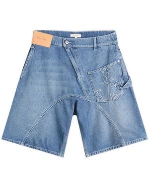 JW Anderson Twisted Workwear Shorts - Blue