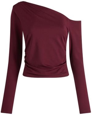 Tala 365 Cupro Gathered Long Sleeve Top - Purple
