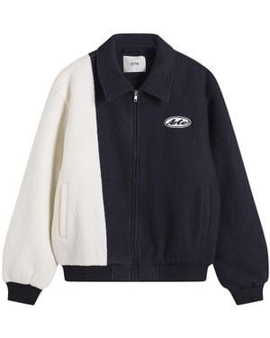 Arte' Wool Varsity Jacket - Blue