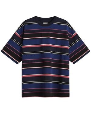 Beams Plus Multi Stripe T-Shirt - Blue