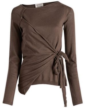 Damson Madder Hannie Sheer Tie Jumper - Brown