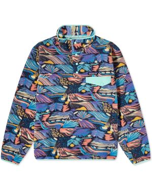 Patagonia Lightweight Synch Snap T Pullover - Blue