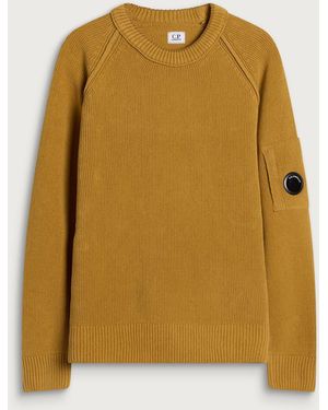 C.P. Company Chenille Knit Lens Jumper - Yellow