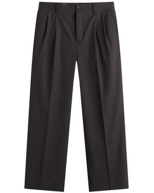Kaptain Sunshine Wool Poplin Shoecut Trousers - Grey