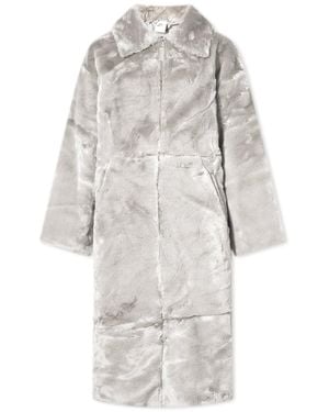 Nike Faux Fur Swoosh Jacket - Grey