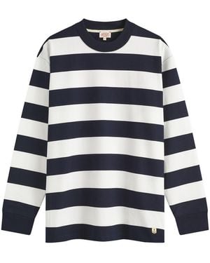 Armor Lux Long Sleeve Wide Stripe T-Shirt - Blue