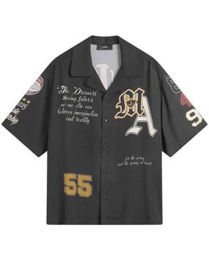 Amiri Varsity Patch Camp Shirt - Black