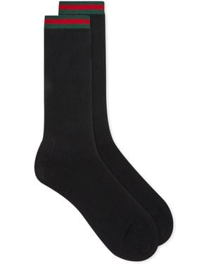 Gucci Web Trim Socks - Black