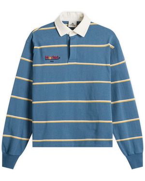 SUNDAYFRUITMARKET Sun Stripe Polo Top - Blue