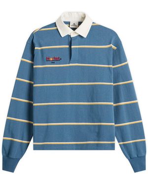 SUNDAYFRUITMARKET Sun Stripe Polo Top - Blue