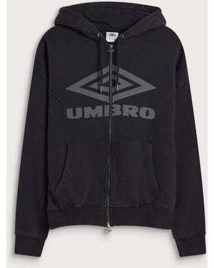 Umbro Washed Zip Through Hoodie - Blue