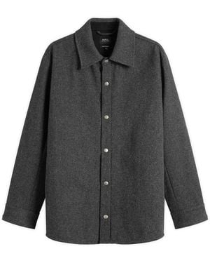 A.P.C. Snap Button Overshirt - Black